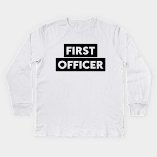 First Officer Kids Long Sleeve T-Shirt